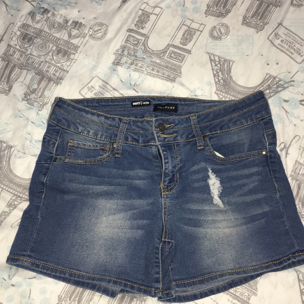 High waisted jean shorts